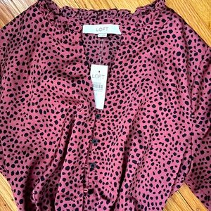 Loft Animal Dot Print Dress